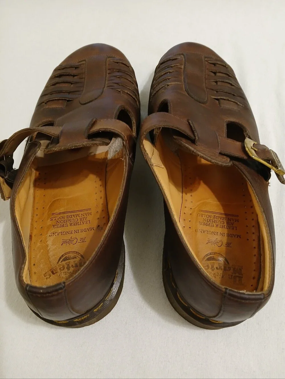 VTG Doc Marten UK 11 US 12 Men's Mica Fisherman Woven Leather Sandal 8064 Origin